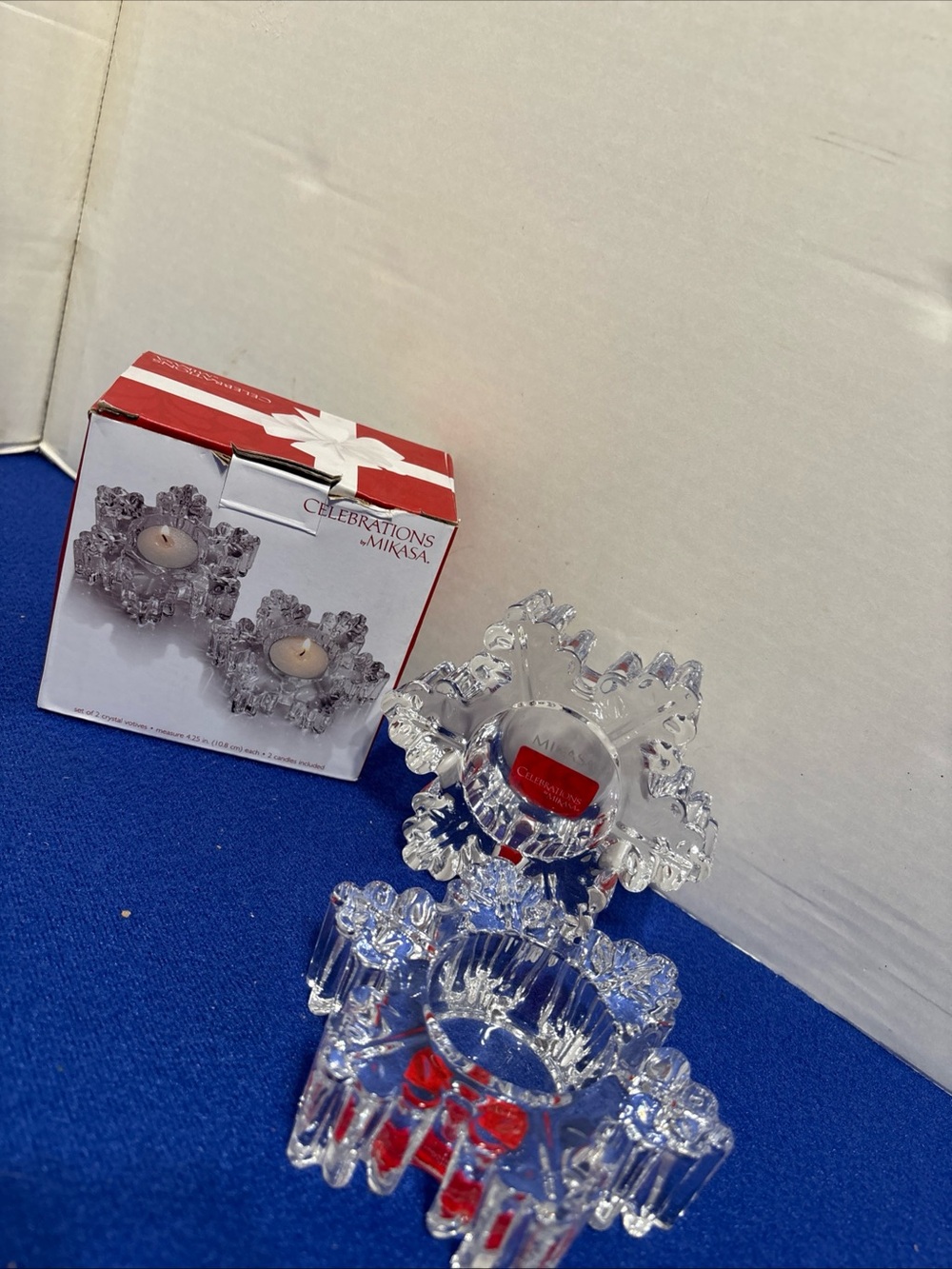Mikasa snowflake tealight holder nib